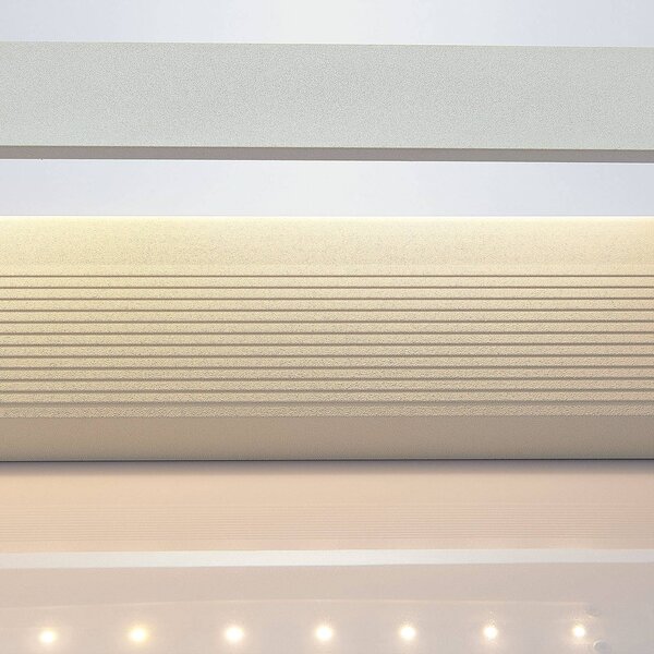 Lindby Lonisa LED fali lámpa, fehér, 53 cm, Fehér / opál, Nappali / Étkező, fém, Modern