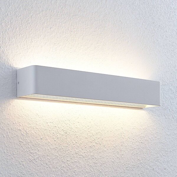 Lindby Lonisa LED fali lámpa, fehér, 53 cm, Fehér / opál, Nappali / Étkező, fém, Modern