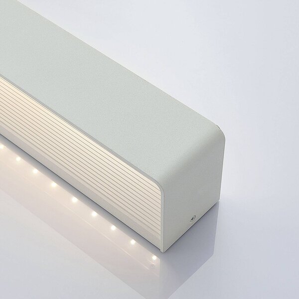 Lindby Lonisa LED fali lámpa, fehér, 53 cm, Fehér / opál, Nappali / Étkező, fém, Modern
