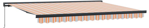 VidaXL Behúzható napellenző Narancs és Szürke 400 × 300 cm