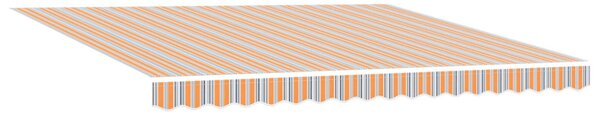 VidaXL Behúzható napellenző Narancs és Szürke 400 × 300 cm