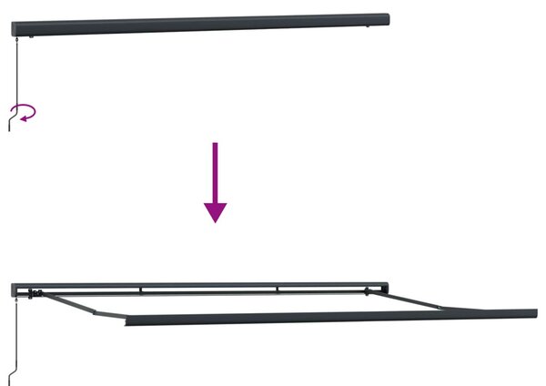 VidaXL Behúzható napellenző Narancs és Szürke 400 × 300 cm