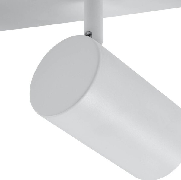 Lindby mennyezeti spotlámpa Joffrey, 80 cm, fehér, 4 izzós, GU10, dimmelhető, Fehér / opál, Nappali / Étkező, fém, Modern