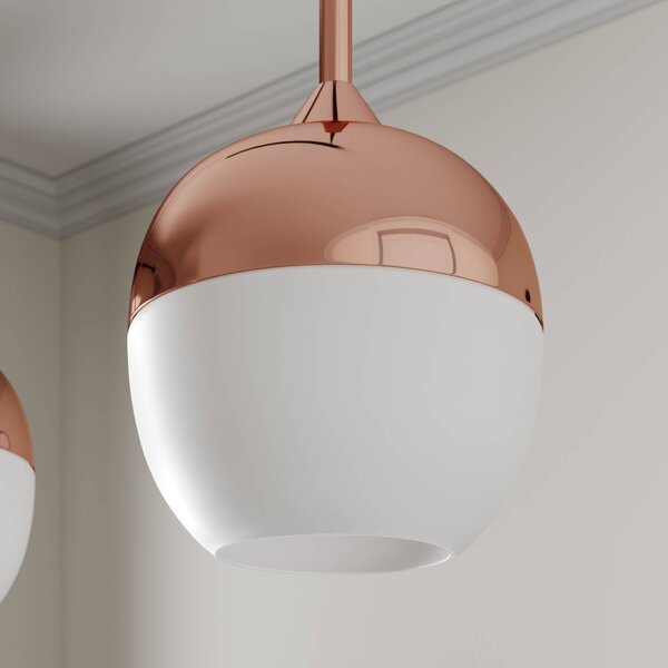 Lindby Rangina függőlámpa, 100 cm, réz, 3 lámpa, üveg, dimmelhető, Réz, Nappali / Étkező, Üveg, Modern