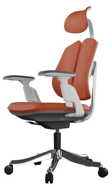 Ergonomikus irodai szék Liftor Active, narancssárga (valódi bőr)