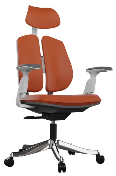 Ergonomikus irodai szék Liftor Active, narancssárga (valódi bőr)