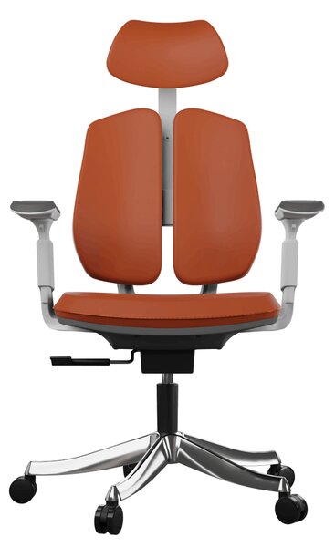 Ergonomikus irodai szék Liftor Active, narancssárga (valódi bőr)
