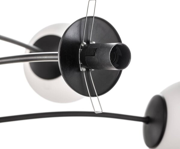 EMIBIG LIGHTING Pregos 6 fekete mennyezeti világítás, izzós, dimmelhető, Fekete, Folyosó, fém, Modern