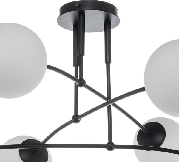 EMIBIG LIGHTING Pregos 6 fekete mennyezeti világítás, izzós, dimmelhető, Fekete, Folyosó, fém, Modern