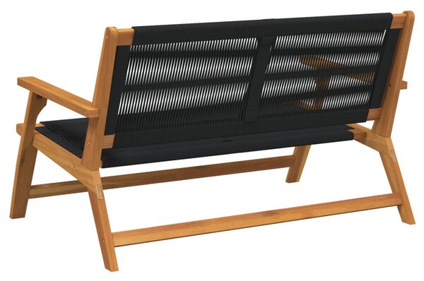 Kerti bútor Fekete 122 x 78 x 73 cm Tömör Akácfa