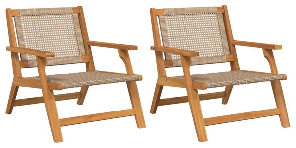 Kerti bútor 2 pcs Bézs 67 x 78 x 73 cm Tömör Akácfa