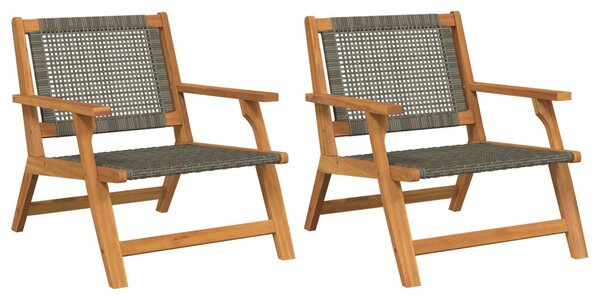 Kerti bútor 2 pcs Szürke 67 x 78 x 73 cm Tömör Akácfa
