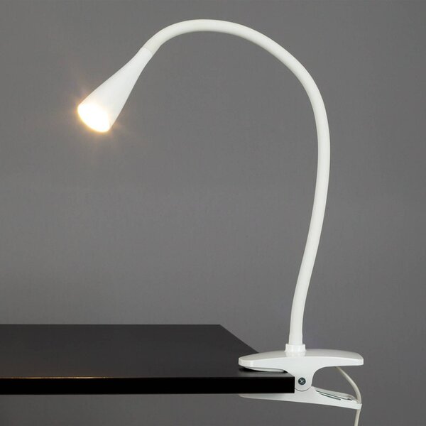 Lindby LED-es bilincslámpa Baris, fehér, magasság 44 cm, 3000K, Fehér / opál, Dolgozószoba / Iroda, fém, Modern