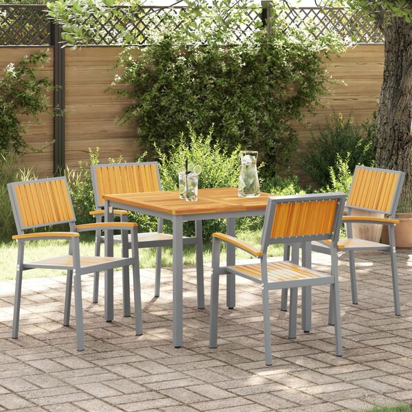 Összecsukható Szék 4 pcs Barna 56 x 57 x 87 cm Tömör Akácfa