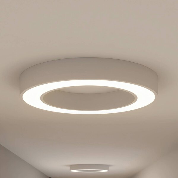 Arcchio Sharelyn LED mennyezeti világítás, 60 cm átmérőjű, fehér, dimmelhető, dimmelhető, Fehér / opál, Konyha, Alumínium, Modern