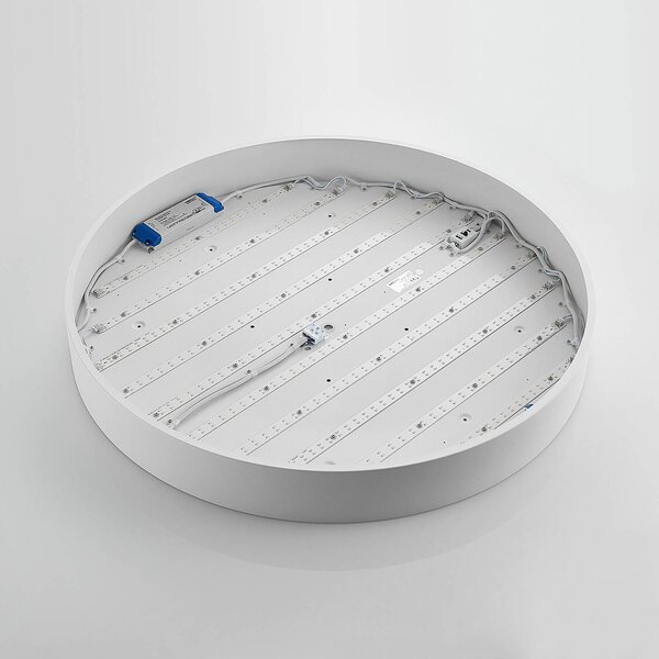 Arcchio LED mennyezeti lámpa Noabelle, Ø 80 cm, fehér, fém, dimmelhető, Fehér / opál, Konyha, fém, Modern