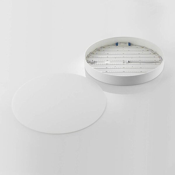 Arcchio LED mennyezeti lámpa Noabelle, Ø 80 cm, fehér, fém, dimmelhető, Fehér / opál, Konyha, fém, Modern