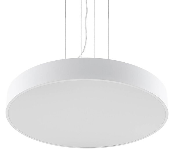 Arcchio LED-es függőlámpa Noabelle, Ø 80 cm, fehér, fém, dimmelhető, Fehér / opál, Konyha, fém, Modern