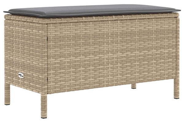 VidaXL Kerti lábtartó Beige és Világosszürke 80 x 38 x 42 cm PE Rattan