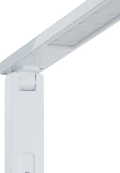 Lindby LED asztali lámpa Eleni, fehér, CCT, dimmelhető, dimmelhető, Fehér / opál, Dolgozószoba / Iroda, Műanyag, Modern