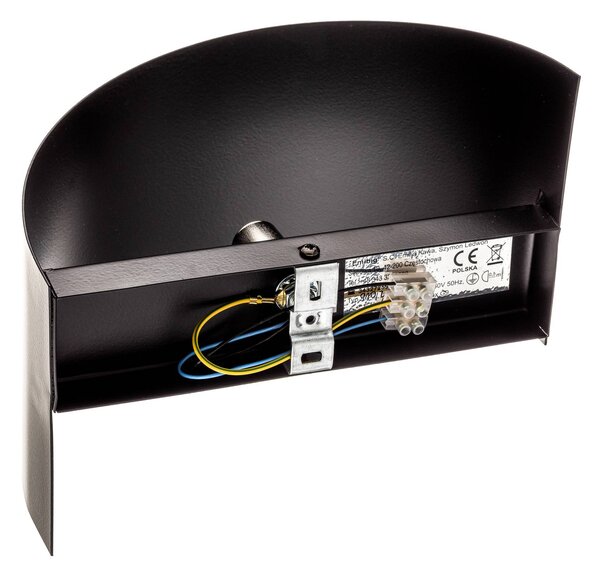 EMIBIG LIGHTING Vero fali világítás lakkozott acélból, fekete, dimmelhető, Fekete, Nappali / Étkező, fém, Modern