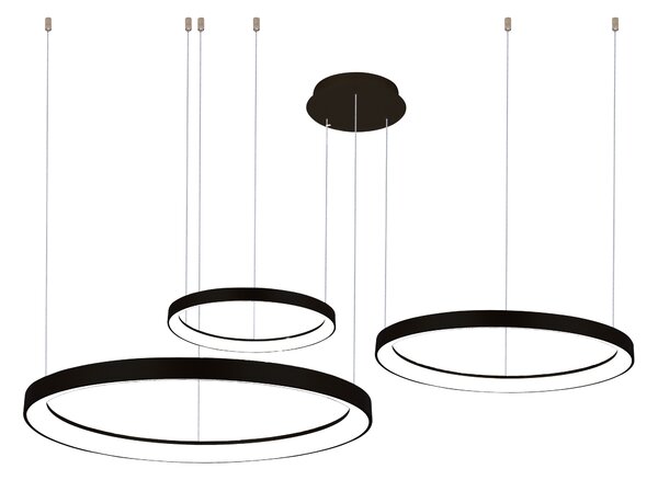 Modern LED csillár Agnes 38+58+78 szabályozható fekete