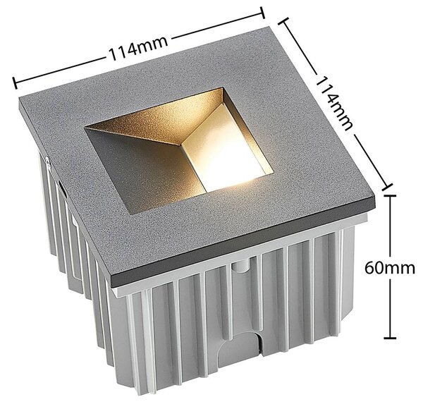 Arcchio fali süllyesztett lámpa Zamo, G9, fekete, 12 cm, IP65, dimmelhető, Fekete, Folyosó, Alumínium, Modern