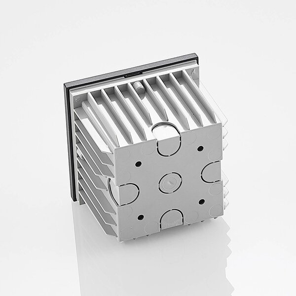 Arcchio fali süllyesztett lámpa Zamo, G9, fekete, 12 cm, IP65, dimmelhető, Fekete, Folyosó, Alumínium, Modern