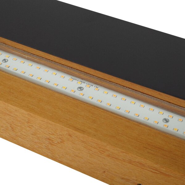 Lindby LED kültéri fali lámpa Lenore, fekete, fém, 36,5 cm, Fekete, Alumínium, Modern