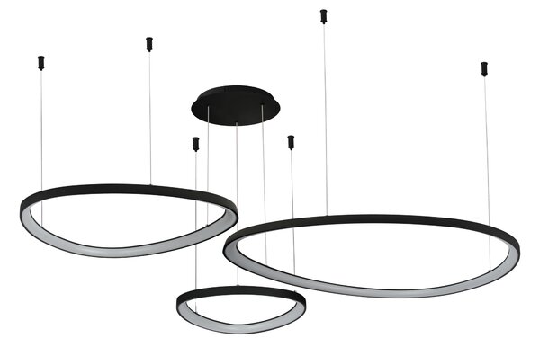Modern LED csillár Amanda 42+62+82 CCT fekete