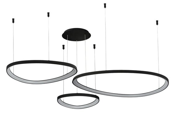Modern LED csillár Amanda 42+62+82 CCT fekete