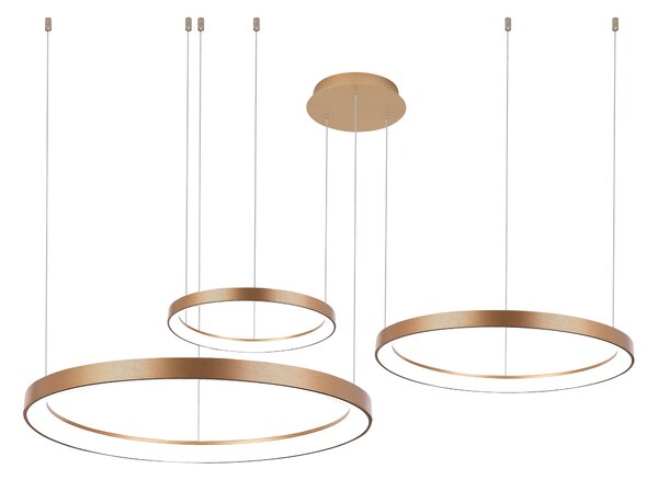 Design LED fényerőszabályzó csillár Agnes 38+58+78 arany