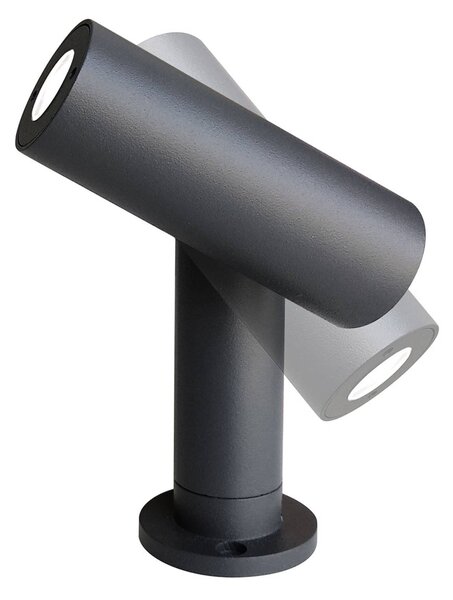 Lucande Narea LED-es állólámpa, állítható, 14 cm-es, Alu / szürke / cink, Alumínium, Modern