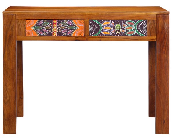 Íróasztal Barna 100 x 50 x 75 cm Tömör Akácfa és Műanyag Fa