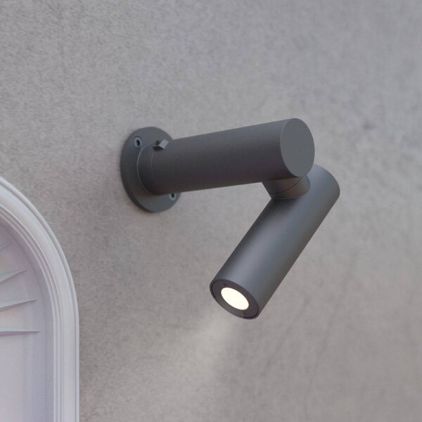 Lucande Narea LED-es állólámpa, állítható, 14 cm-es, Alu / szürke / cink, Alumínium, Modern