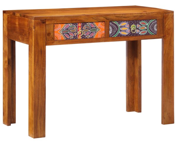Íróasztal Barna 100 x 50 x 75 cm Tömör Akácfa és Műanyag Fa