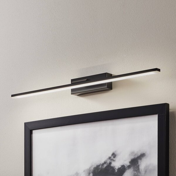 MCJ LED fali lámpa Miroir 60 cm fekete 4000K, Fekete, Fürdőszoba, Alumínium, Modern