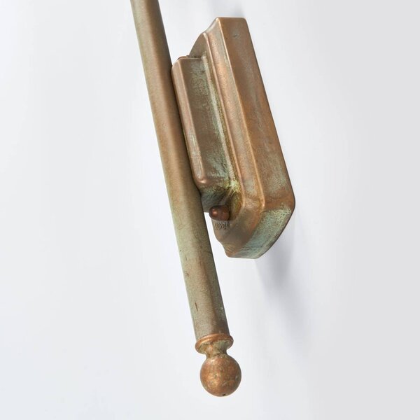 Moretti Luce Casale kültéri fali lámpa, magasság 60cm, antik sárgaréz, Bronz / antik sárgaréz, Sárgaréz, Antik