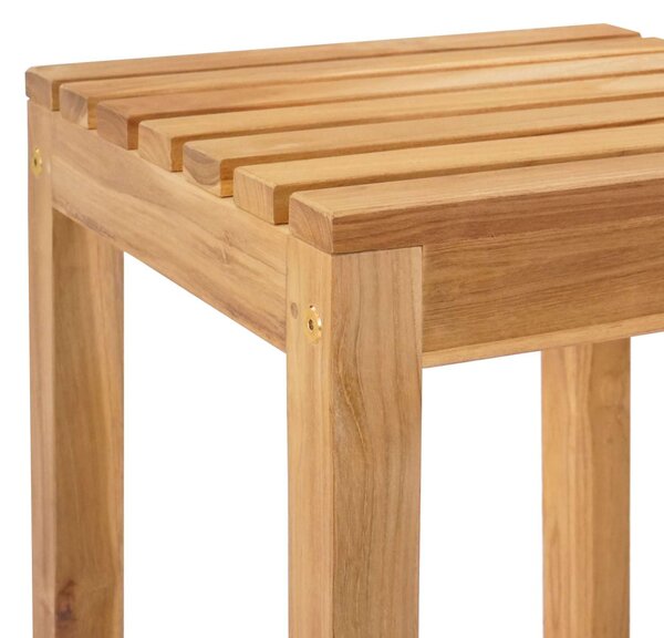 VidaXL Kültéri Bár Szett 7 pcs Kezeletlen Tömör Teakfa