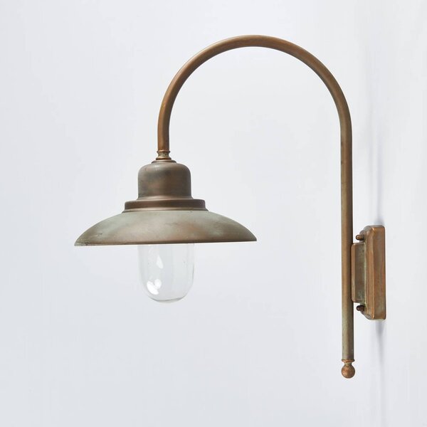 Moretti Luce Casale kültéri fali lámpa, magasság 60cm, antik sárgaréz, Bronz / antik sárgaréz, Sárgaréz, Antik