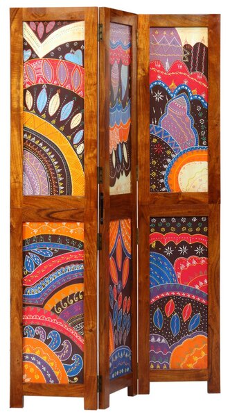 3 paneles szobafelosztó Mézbarna 35x1.5x160 cm Tömör akácfa