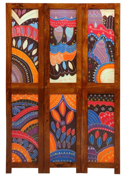 3 paneles szobafelosztó Mézbarna 35x1.5x160 cm Tömör akácfa