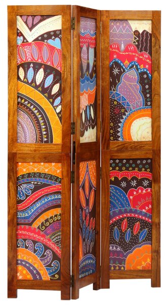 3 paneles szobafelosztó Mézbarna 35x1.5x160 cm Tömör akácfa