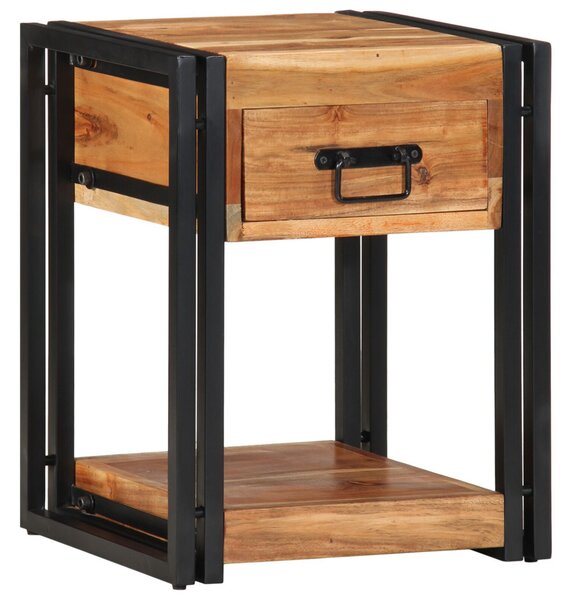 Éjjeliszekrény 2 db Barna 40 x 35 x 50 cm Tömör Akácfa