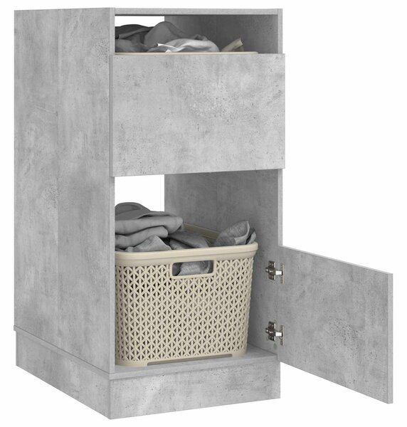 Mosókonyha Szekrény tárolóval Beton 50 x 68 x 102 cm Szerelt fa