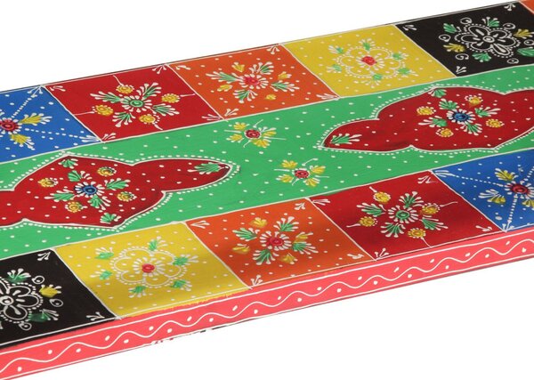 Színes Konzolasztal 100x30x75 cm Tömör Mangófából