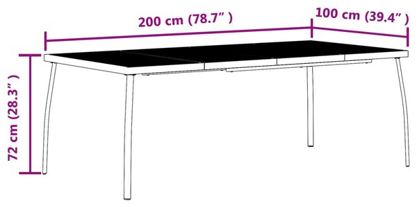VidaXL Kültéri Bútor Szett 9 pcs Antracitszürke Vas és acél