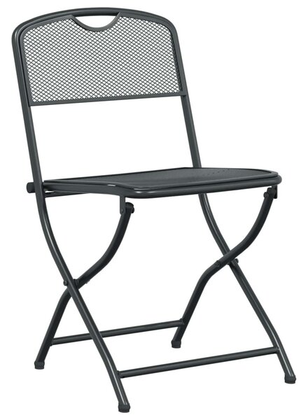 VidaXL Kerti székek 2 pcs Antracit 52,5 x 46 x 82 cm Vas