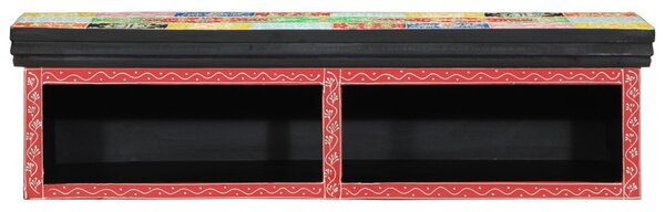 TV szekrény polcokkal Sokszínű 80 x 30 x 22 cm Faanyag