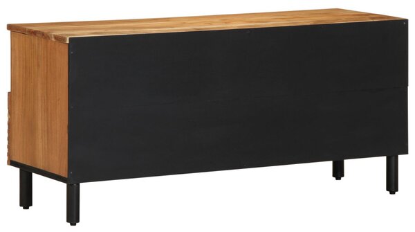 TV szekrény fiókkal Barna 100 x 33,5 x 46 cm Tömör Mangófát